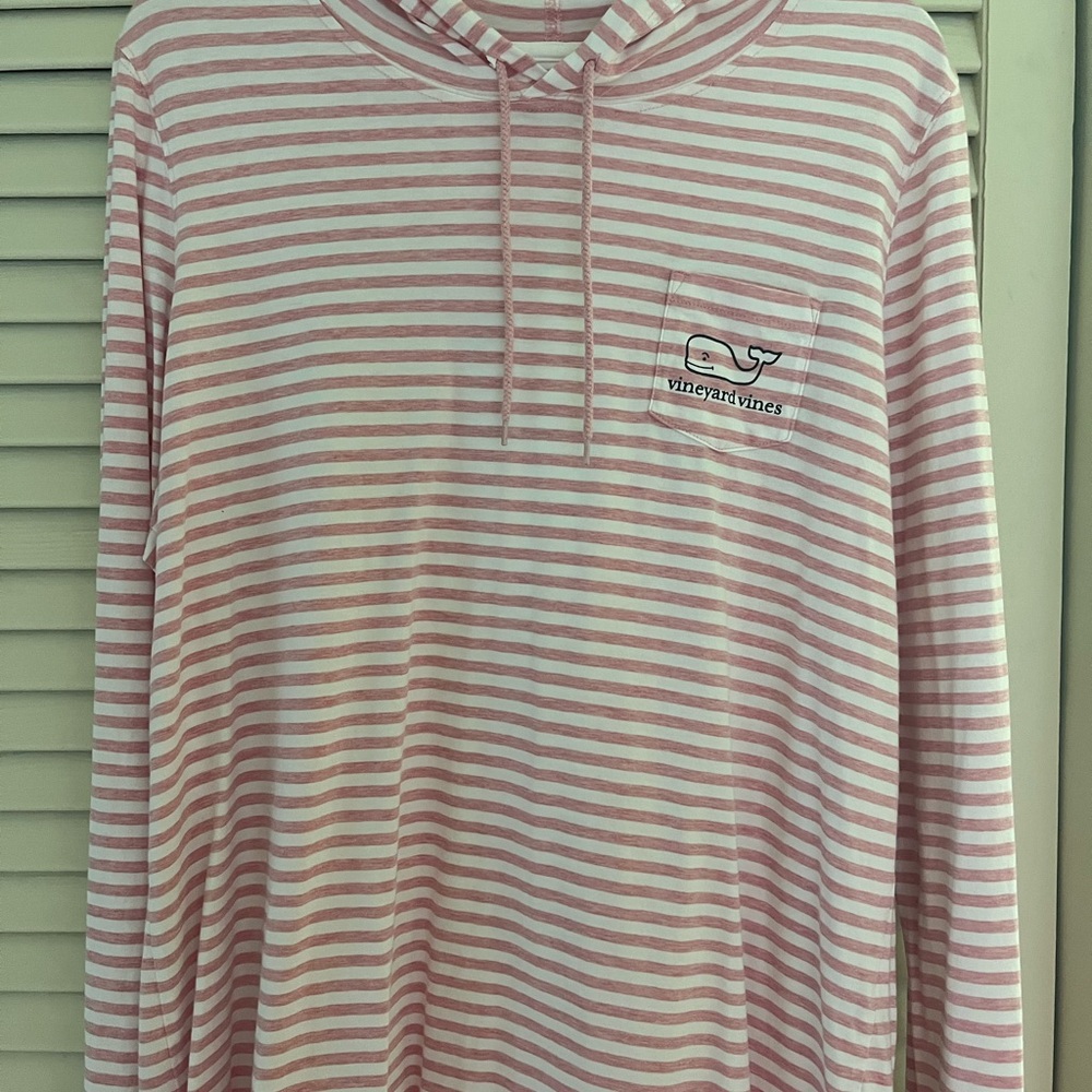Vineyard Vines Striped Hoodie Tee-Could use as a shorter cover-up